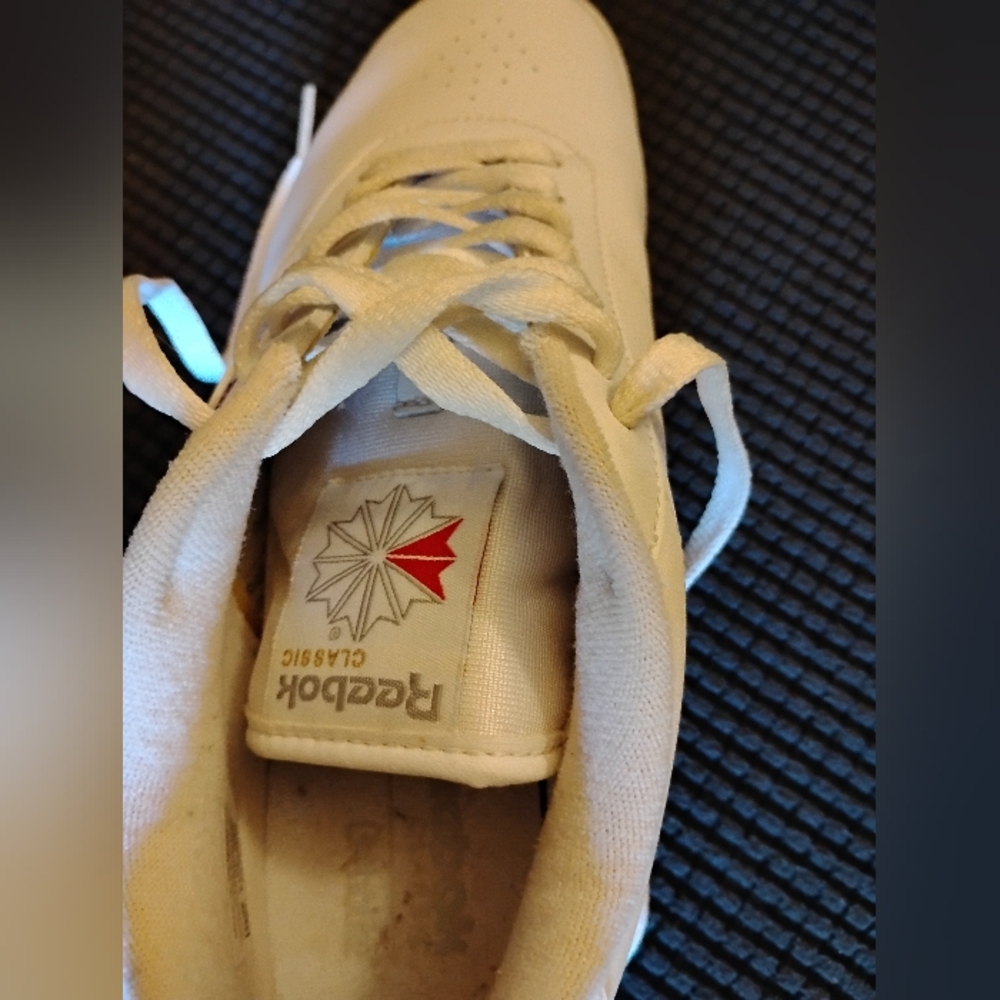 Reebok Classic Ortho Athletic White Sneakers Shoelaces Women's 9 Wide D - Picture 4 of 11